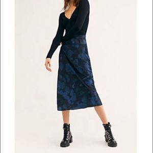 Free people Normani bias printed skirt